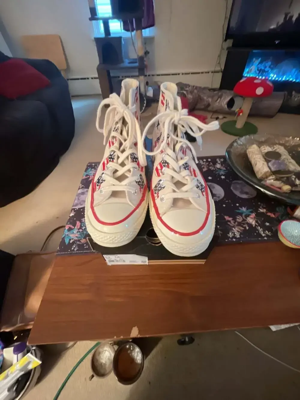 Suede Converse Chuck Taylor All Star 70 'Election Day' High Top Sneakers - Picture 3 of 9